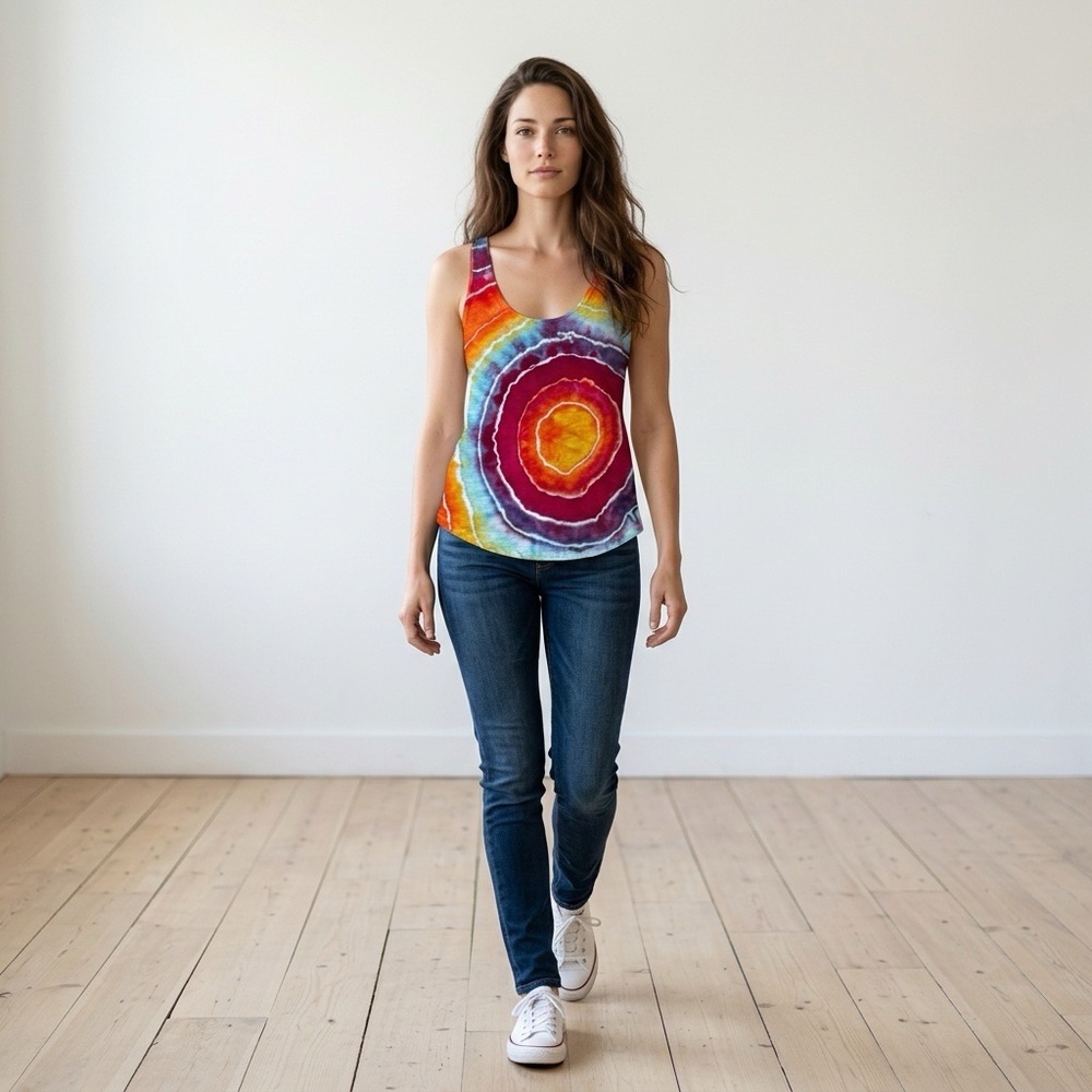 Handmade Ice Dyed Geode Tank Top
